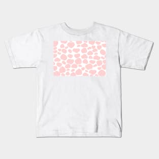 Cow spots in soft flamingo pink color, baby animal print Kids T-Shirt